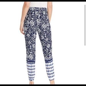 BB Dakota Blue and White Joggers